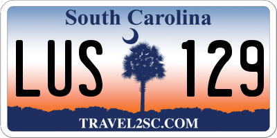 SC license plate LUS129
