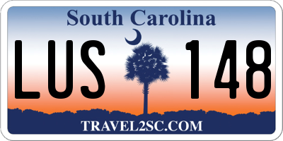 SC license plate LUS148