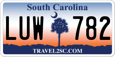SC license plate LUW782