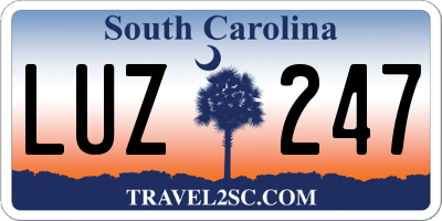 SC license plate LUZ247