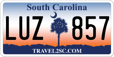 SC license plate LUZ857
