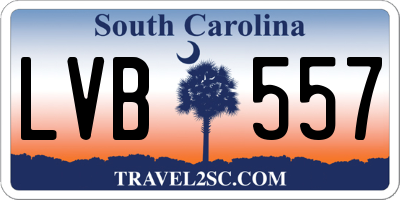 SC license plate LVB557