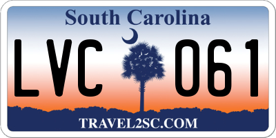 SC license plate LVC061