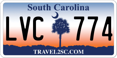 SC license plate LVC774