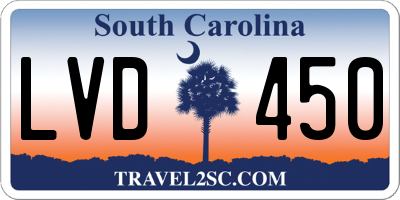 SC license plate LVD450