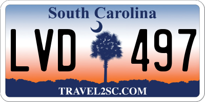 SC license plate LVD497