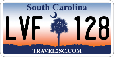 SC license plate LVF128