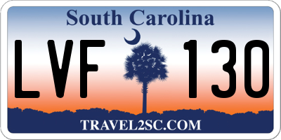 SC license plate LVF130