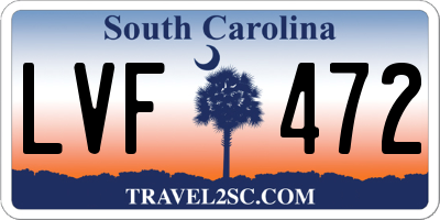 SC license plate LVF472