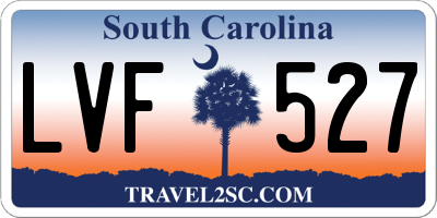 SC license plate LVF527