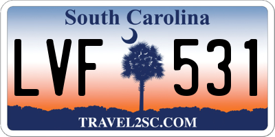 SC license plate LVF531