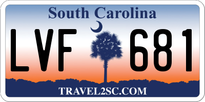 SC license plate LVF681