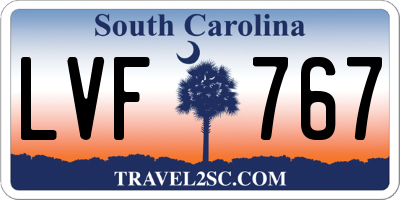 SC license plate LVF767