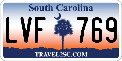SC license plate LVF769