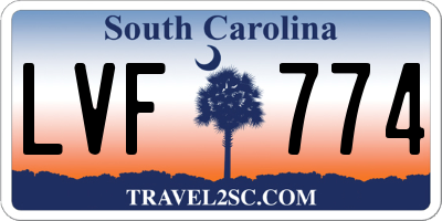 SC license plate LVF774