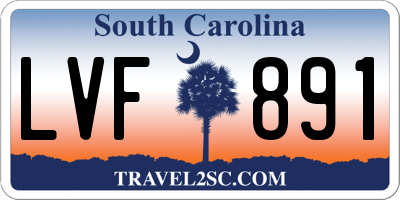 SC license plate LVF891