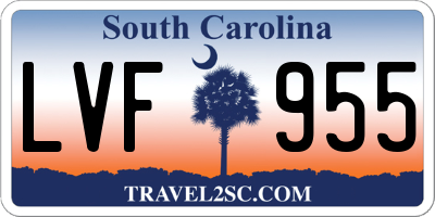 SC license plate LVF955