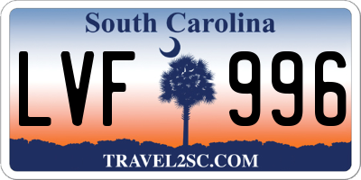 SC license plate LVF996