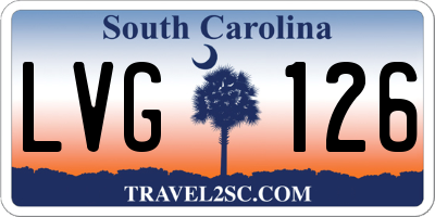 SC license plate LVG126