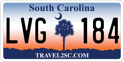 SC license plate LVG184