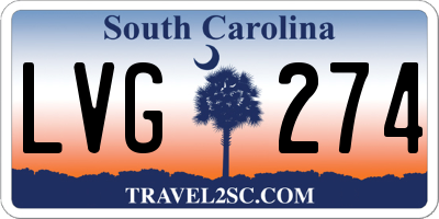 SC license plate LVG274
