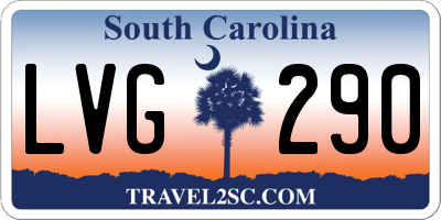 SC license plate LVG290