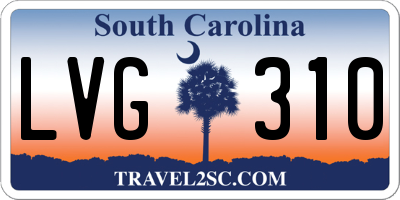 SC license plate LVG310