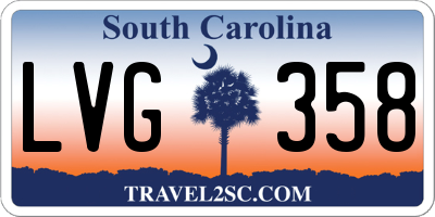 SC license plate LVG358