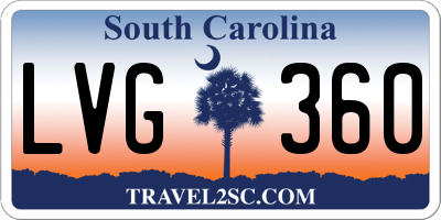 SC license plate LVG360