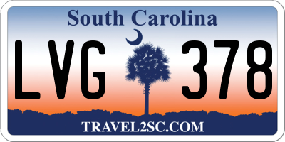 SC license plate LVG378