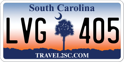 SC license plate LVG405