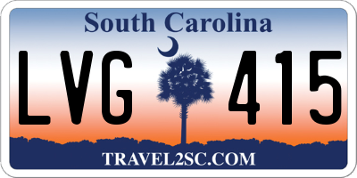 SC license plate LVG415