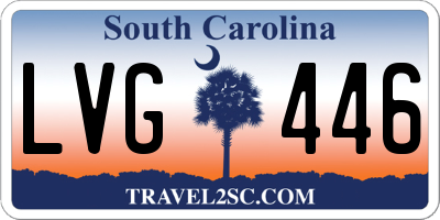 SC license plate LVG446