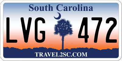 SC license plate LVG472