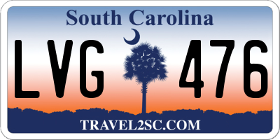 SC license plate LVG476