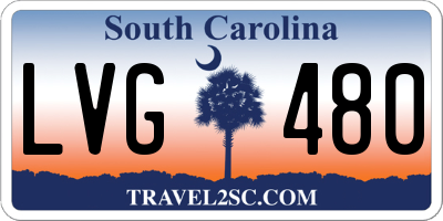 SC license plate LVG480