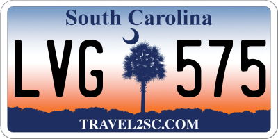 SC license plate LVG575