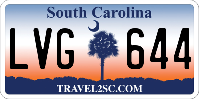 SC license plate LVG644