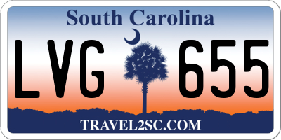 SC license plate LVG655