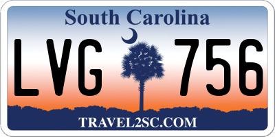 SC license plate LVG756