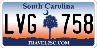 SC license plate LVG758