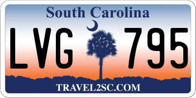 SC license plate LVG795