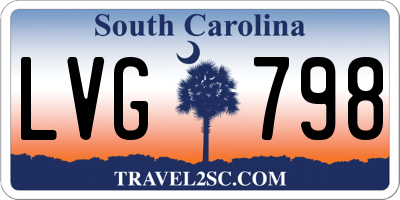 SC license plate LVG798