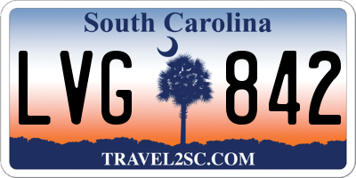 SC license plate LVG842