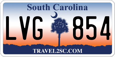SC license plate LVG854