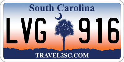SC license plate LVG916