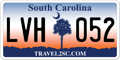 SC license plate LVH052