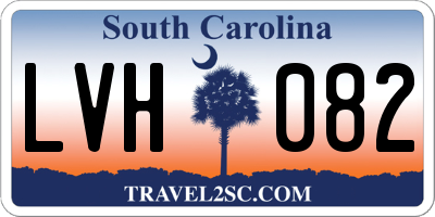 SC license plate LVH082