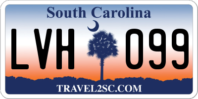 SC license plate LVH099
