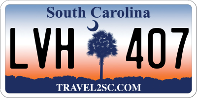 SC license plate LVH407